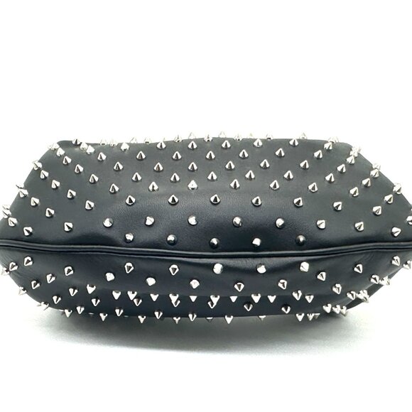 Christian Louboutin LE 54 Studded Spiked Leather Chain Shoulder Hand Bag - Picture 13 of 16